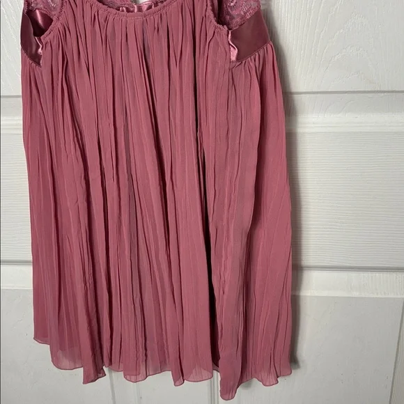 Victorias Secret Mauve Sheer Pleated Babydoll Lingerie Size Medium sexy Coquette - Picture 11 of 12